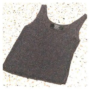 Designer Beaded Knit Black Cami - Vintage